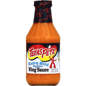 texas pete wing hot sauce bottle